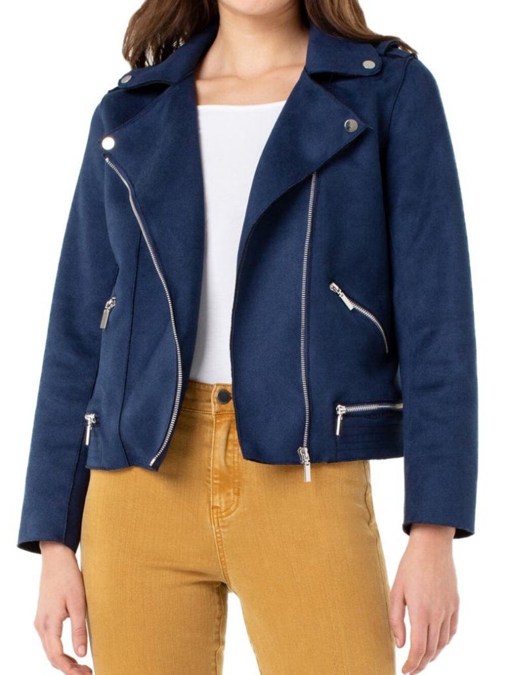 Liverpool Faux Suede Moto Jacket